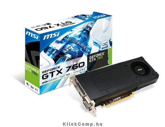 PCI-E Nvidia GTX760 2048MB, DDR5, 256bit, 1072/6008Mhz, 2xDVI, HDMI, DP, Dual S fotó, illusztráció : N760-2GD5_OC