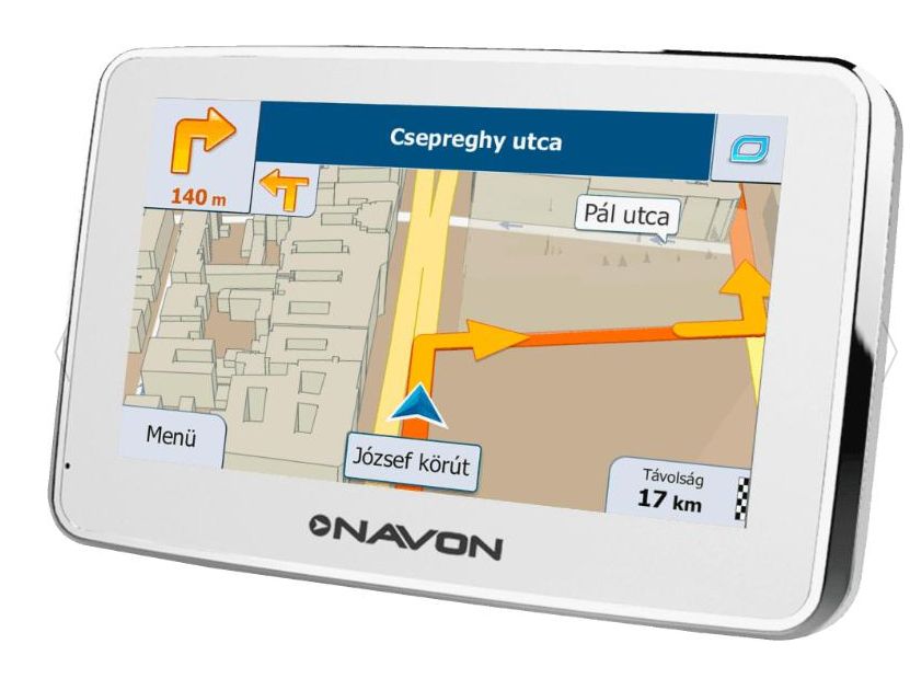 Navigáció NAVON N490 Plus fehér 4,3  iGO8 Európa élettartam térképpel GPS fotó, illusztráció : NAVN490PWFEUI8LT