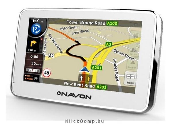 4,3  navigáció iGO8 Magyarország fehér GPS N490 plus fotó, illusztráció : NAVON-69189