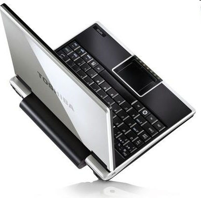 Toshiba Netbook 8,9  notebook Atom 1.6 GHz 512 MB. 80GB. Webcam. Linux Ubuntu E fotó, illusztráció : NB100-10X