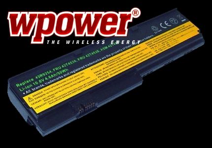 Lenovo 43R9254 akkumulátor 5200mAh Wpower Notebook akku 1 év gar fotó, illusztráció : NBIB0063-5200-LI-B