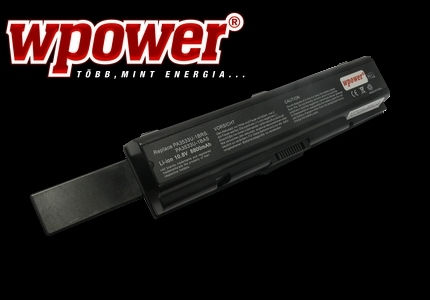 Toshiba PABAS098 akkumulátor 6000mAh Wpower Notebook akku 1 év gar fotó, illusztráció : NBTS0063-6000-LI-B