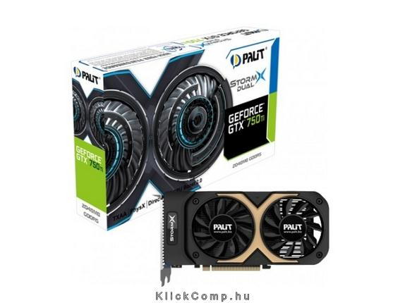 GTX750Ti Storm X Dual nVidia 2GB GDDR5 128bit PCI-E videokártya fotó, illusztráció : NE5X75TT1341F