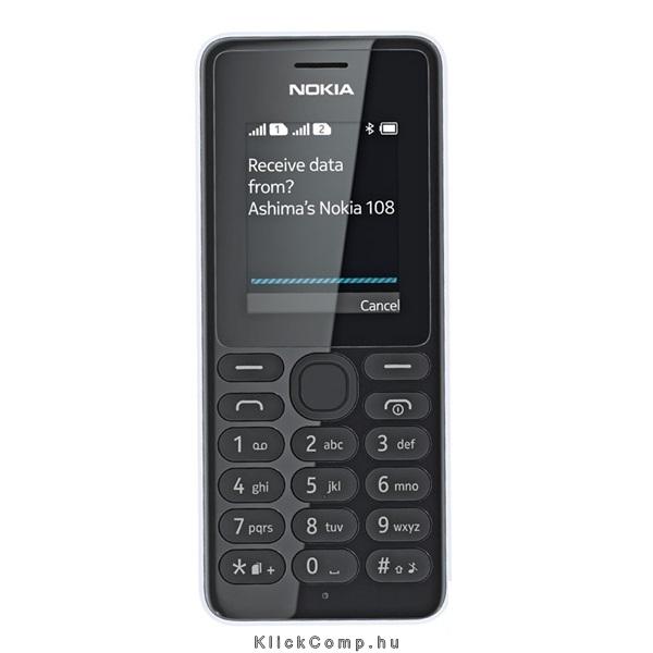 Dual SIM mobiltelefon Nokia 108 Black fotó, illusztráció : NOKIA-108-BLACK