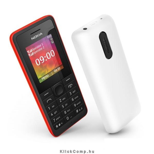 Dual SIM mobiltelefon Nokia 108 White fotó, illusztráció : NOKIA-108-WHITE