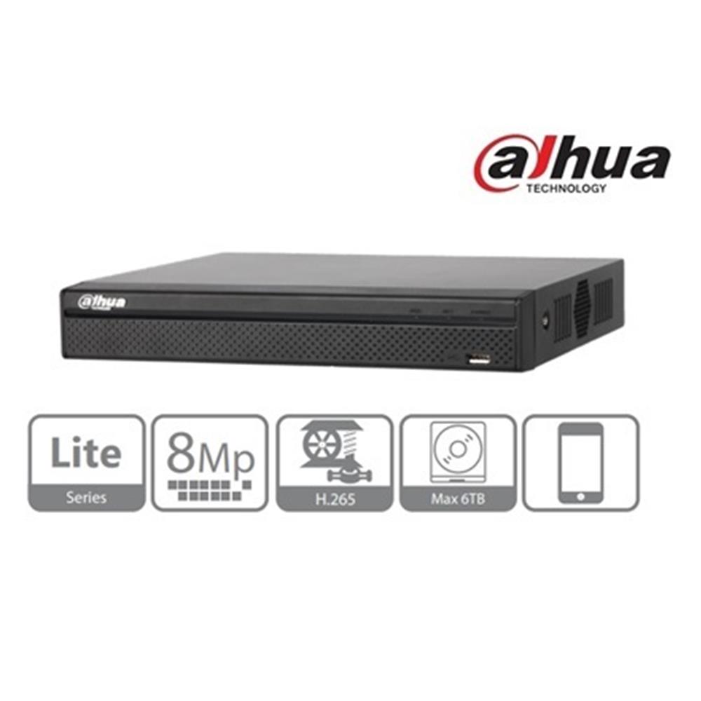 NVR 8 csatorna H265 80Mbps HDMI+VGA 2xUSB 1xSata PoE switch Dahua fotó, illusztráció : NVR2108HS-8P-4KS2