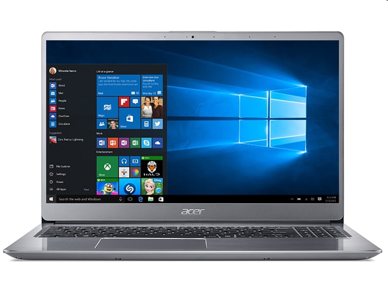 Acer Swift laptop 15,6  FHD IPS i7-8550U 4GB 512GB Int. VGA Win10 ezüst Swift 3 fotó, illusztráció : NX.GZ9EU.040