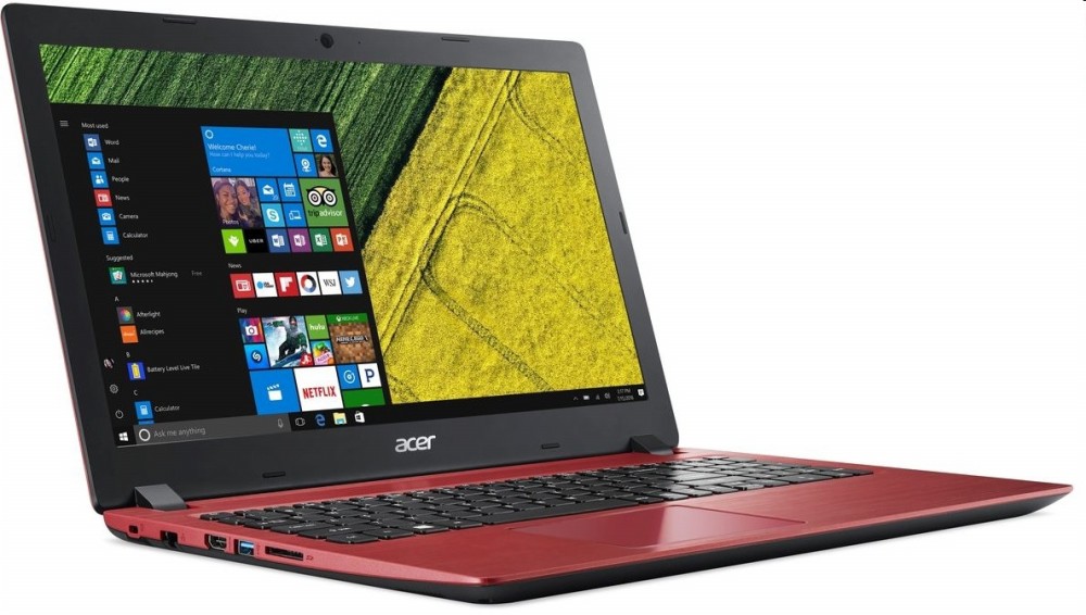 Acer Aspire laptop 15,6  N3060 4GB 500GB Int. VGA Win10 piros Aspire A315-33-C6 fotó, illusztráció : NX.H64EU.003