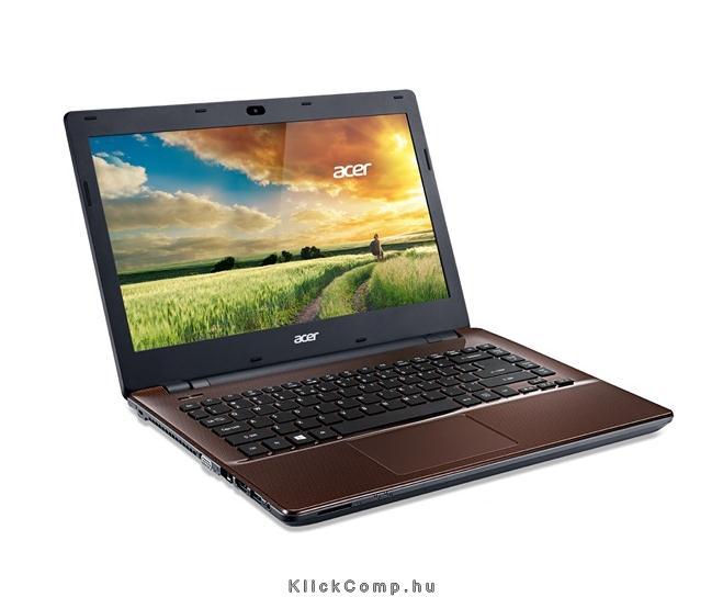 Acer Aspire E5 14  notebook CQC N2940 4GB 500GB DVD barna Acer E5-411-C2T5 fotó, illusztráció : NX.MTVEU.005