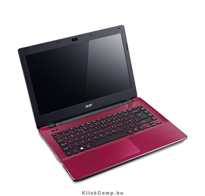Acer Aspire E5 14  notebook CQC N2940 4GB 500GB DVD piros Acer E5-411-C8EK fotó, illusztráció : NX.MTWEU.005