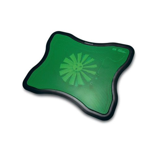 Notebook hűtő 1 ventilátoros 2 USB porttal zöld fotó, illusztráció : OMNCP8078G