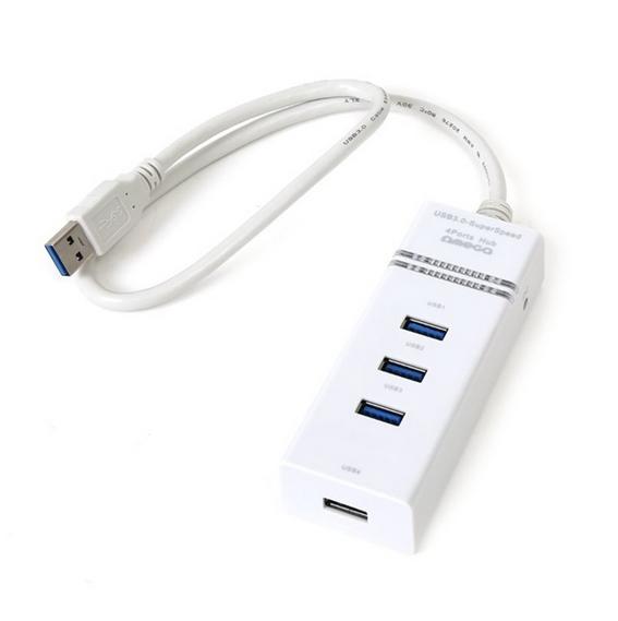 USB3.0 HUB 4 portos fehér fotó, illusztráció : OUH34W