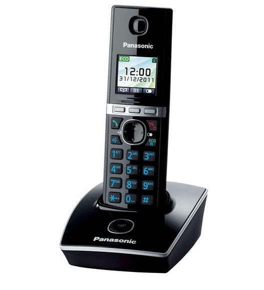 Panasonic KX-TG8051PDB SMS DECT fekete telefon fotó, illusztráció : PANASONIC47996