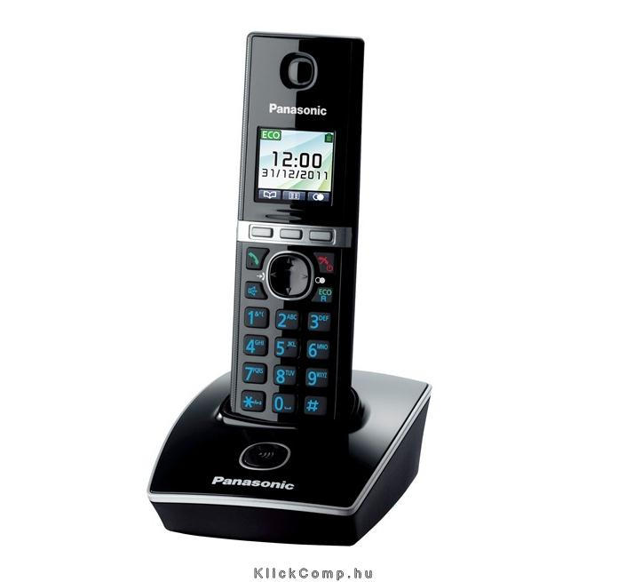 Panasonic KX-TG8051PDB SMS DECT színes kijelzős fekete telefon fotó, illusztráció : PANASONIC-47996