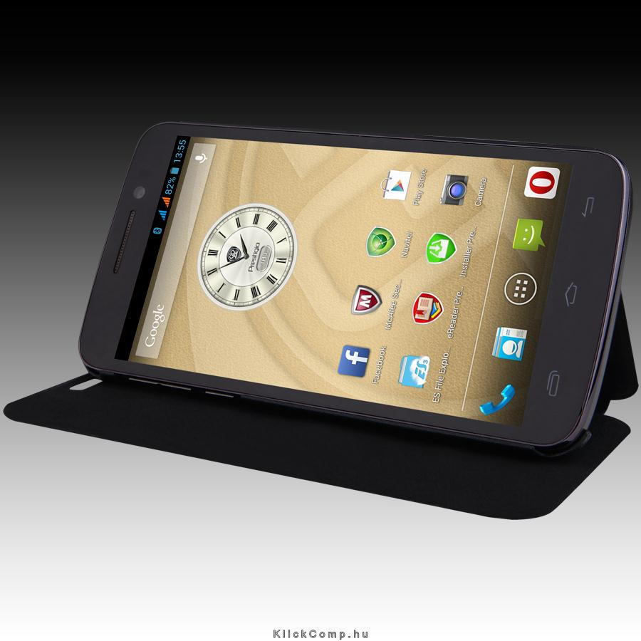 Dual sim mobiltelefon 6  HD IPS QC Android 13MP BSI AF + 8MP NFC Gunmetal fotó, illusztráció : PAP7600DUO