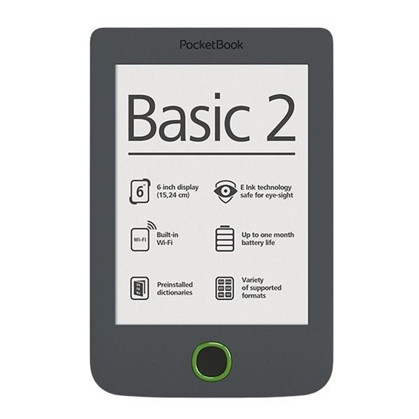 PocketBook Basic 2 szürke E-book olvasó fotó, illusztráció : PB614W-Y-WW
