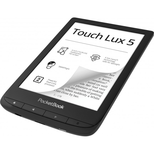 e-book olvasó 6  PocketBook PB628-P-WW  Touch Lux 5  Ink Black fotó, illusztráció : PB628-P-WW