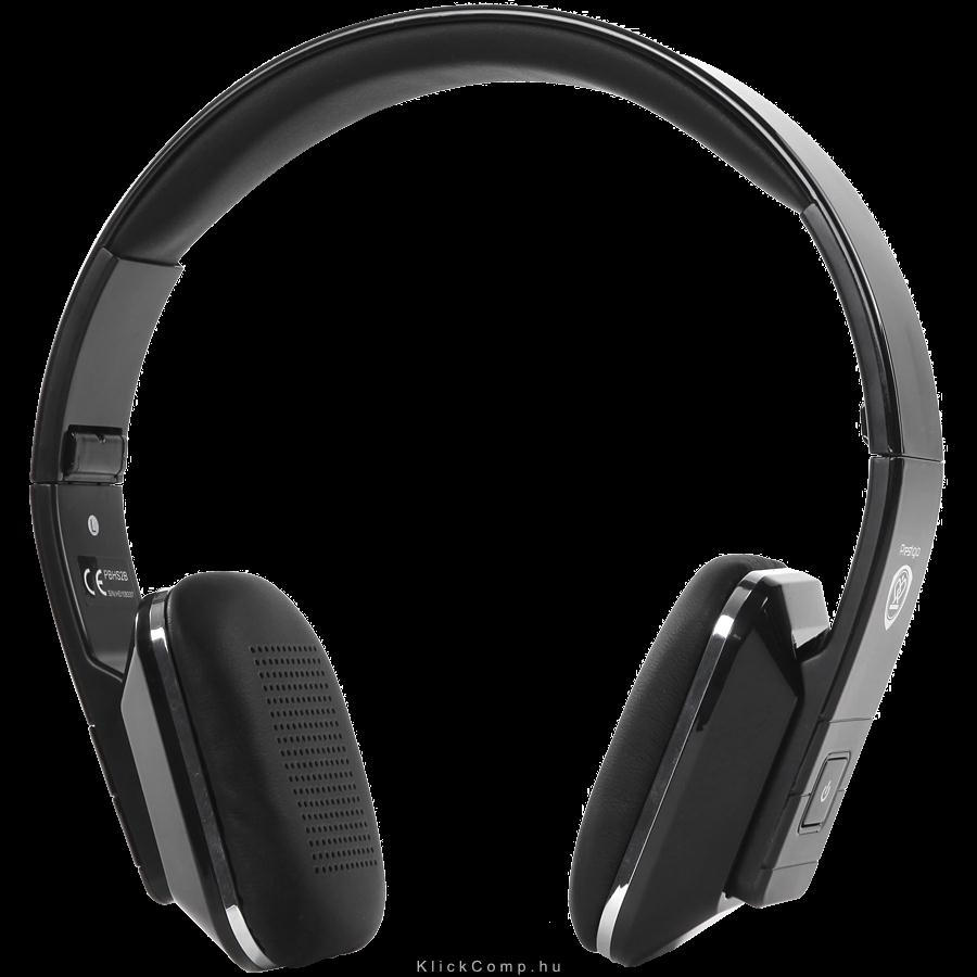 Bluetooth sztereó headset, NFC chip, 3.5mm kiegészítő jack, 250mAh akku, fekete fotó, illusztráció : PBHS2B