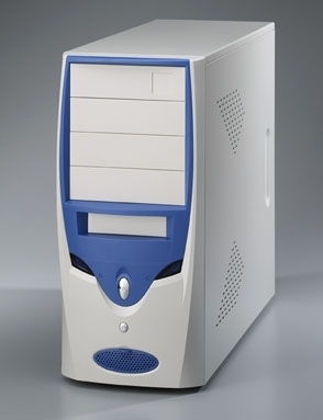 ATX, Midi ház, USB 2.0, TÜV 20+4 tűs P4 táp, kék, 185*445/408mm, processzor hőc fotó, illusztráció : PC115BR
