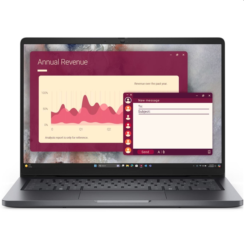 Dell Pro laptop 14  1920x1080 Core 5 120U 8GB 512GB Windows 11 fotó, illusztráció : PC14250-52