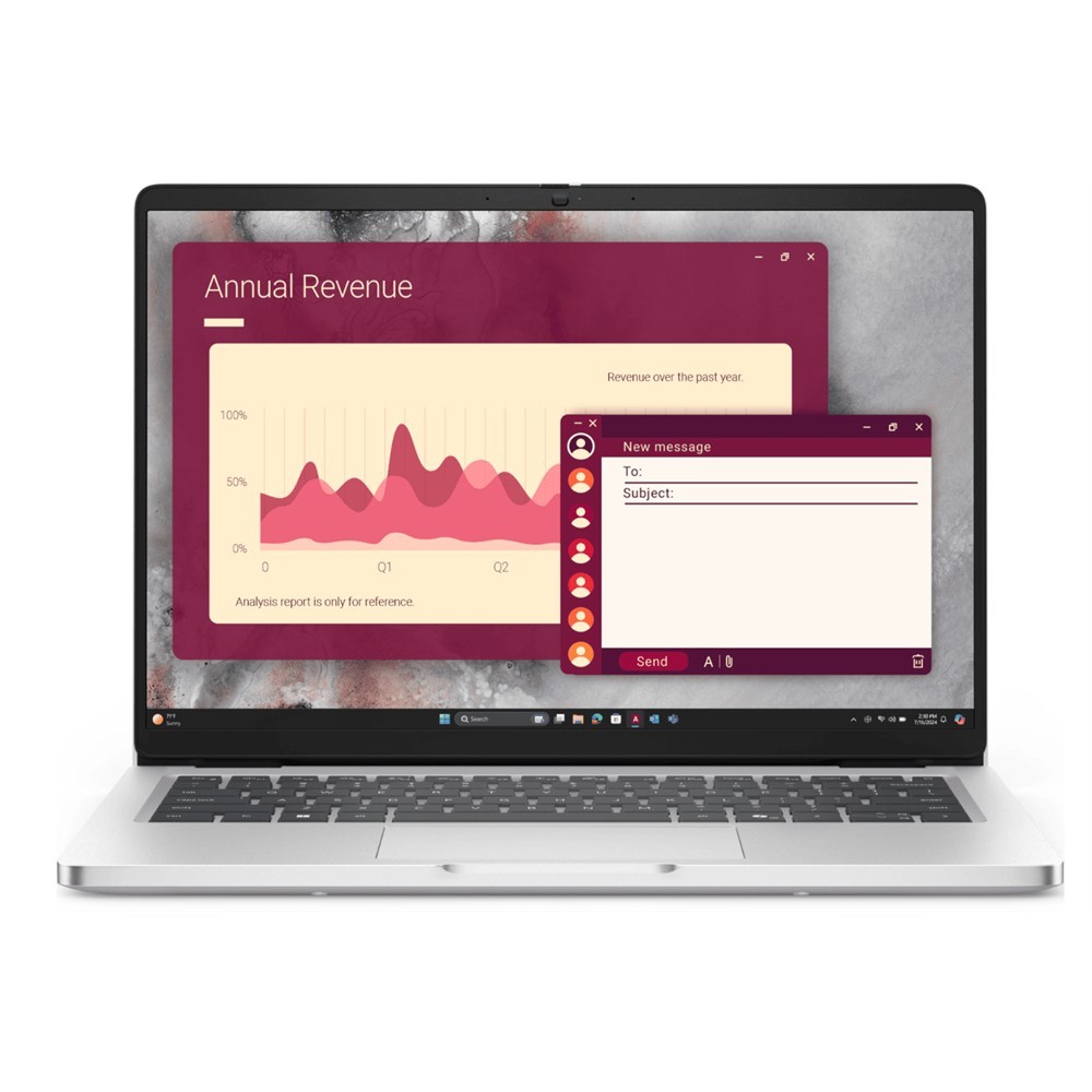 Dell Pro 14 PC14250 notebook 14  FHD+ Cu5 235U 16GB 512GB Linux fotó, illusztráció : PC14250-54