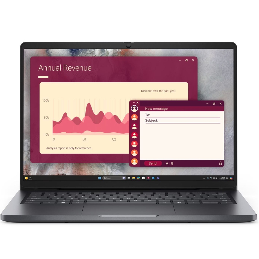 Dell Pro 14  laptop 14  1920x1200 Cu5-235U 16GB 512GB Linux fotó, illusztráció : PC14250-55