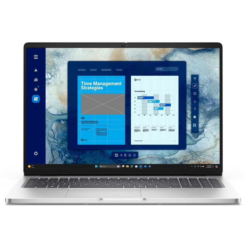 Dell Pro 16 laptop 16  1920x1200  FHD Cu5 235U 16GB 512GB Linux fotó, illusztráció : PC16250-16