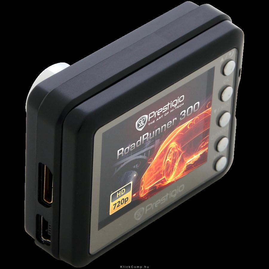RoadRunner 300, autós menetrögzító kamera 720p HD, 1280x720@30fps, 2.5  LCD kij fotó, illusztráció : PCDVRR300