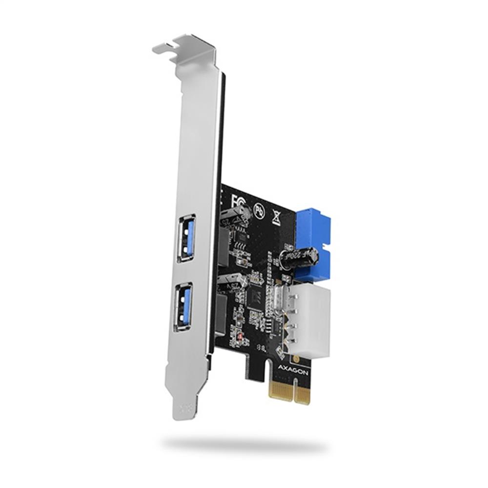 PCI Express USB 2db USB3.2 port PCI-E Kártya Axagon fotó, illusztráció : PCEU-232VL