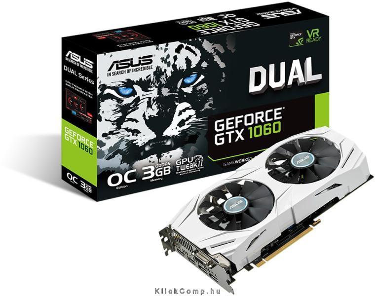 VGA GTX-1060 3GB DDR5 OC PCI-Ex16x ASUS nVIDIA Videokártya fotó, illusztráció : PH-GTX1060-3G