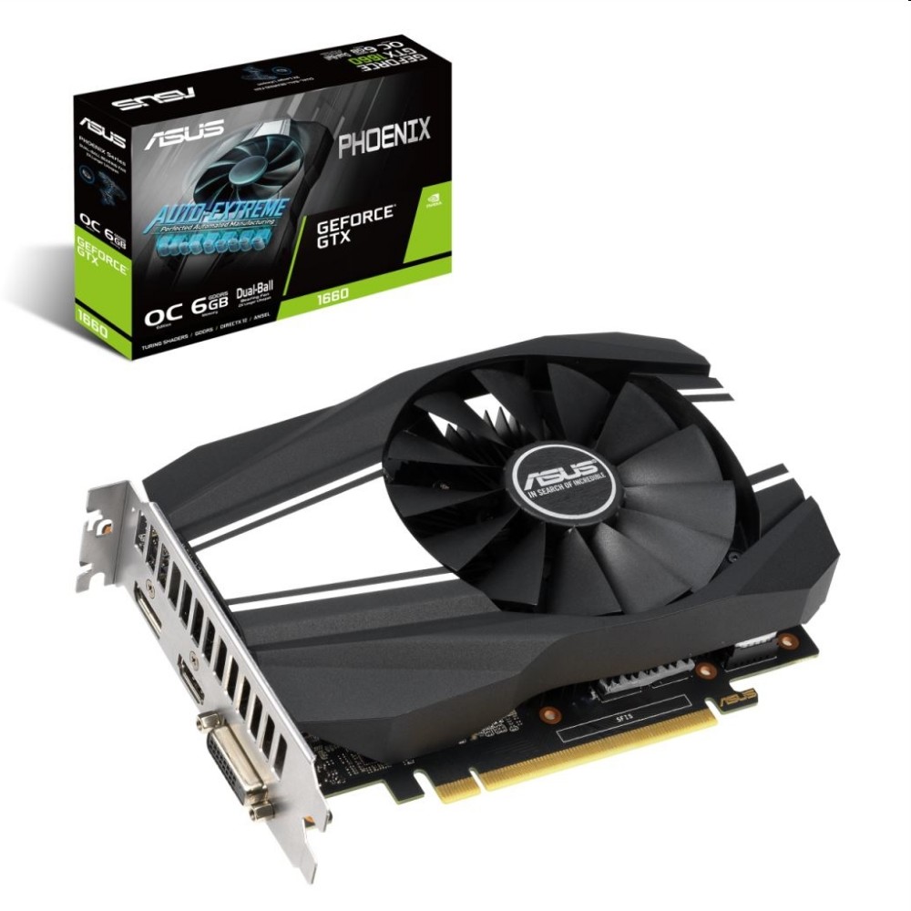 VGA PH-GTX1660-O6G 6GB DDR5 OC PCI-Ex16x Asus nVIDIA Videokártya fotó, illusztráció : PH-GTX1660-O6G