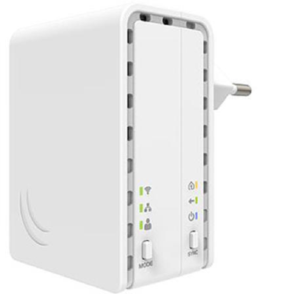 WiFi router MikroTik PL7411-2nD PWR-LINE AP 1x FE LAN port 2,4GHz wireless inte fotó, illusztráció : PL7411-2ND