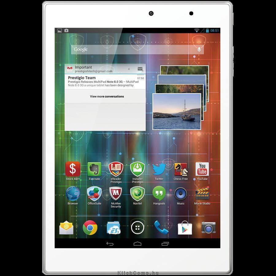 MultiPad 4 Diamond 7.85 3G 7.85   IPS,1024x768,16GB,Android 4.2,QC1.2GHz,1GB,47 fotó, illusztráció : PMP7079D3G_WH_QUAD