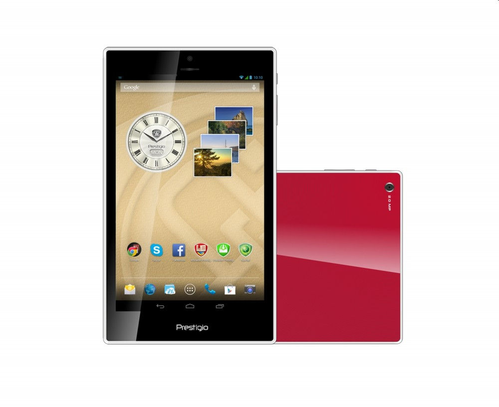 Tablet-PC 8.0   IPS 1280x800 3G 16GB Android 4.2 QC Red PRESTIGIO MultiPad Colo fotó, illusztráció : PMT5887_3G_D_RD