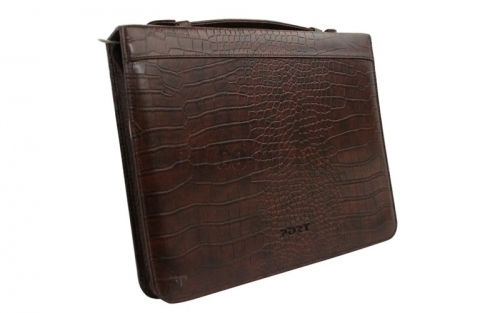 Port notebook táska 12  austin brown croco barna bőr (2év) - Már nem forgalmazo fotó, illusztráció : PORT200776