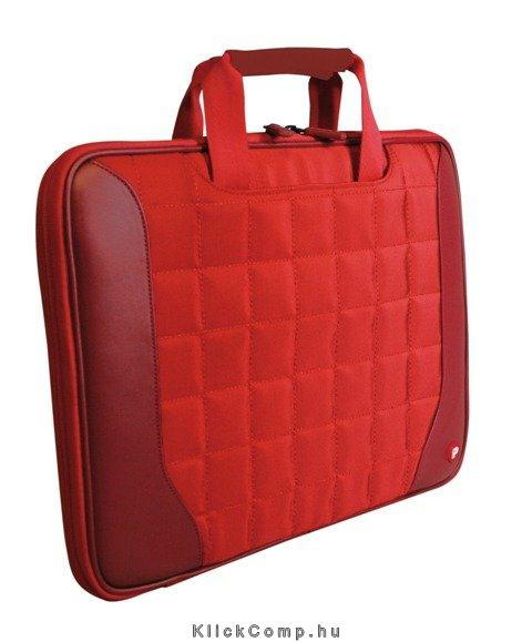 Notebook Skin 13-14  BERLIN SKIN RED, piros fogantyúval + 2 zseb fotó, illusztráció : PORT-140173