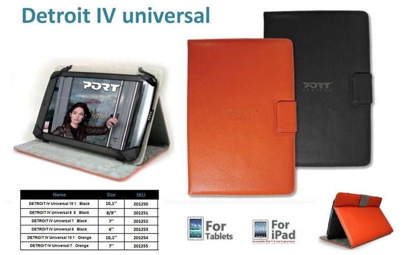 8 -9  Tablet tok Port DETROIT IV Universal Black - Már nem forgalmazott termék fotó, illusztráció : PORT-201251