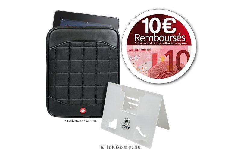 Bundle Tablet skin 10,1  BERLIN Tablet sleeve Black + stand fotó, illusztráció : PORT-501528