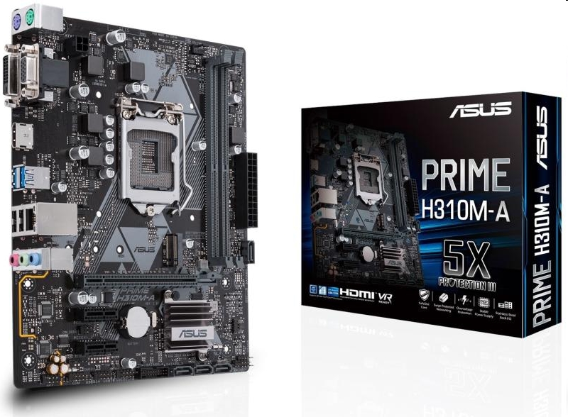 Alaplap H310M LGA1151 ASUS PRIME H310M-A fotó, illusztráció : PRIMEH310M-A