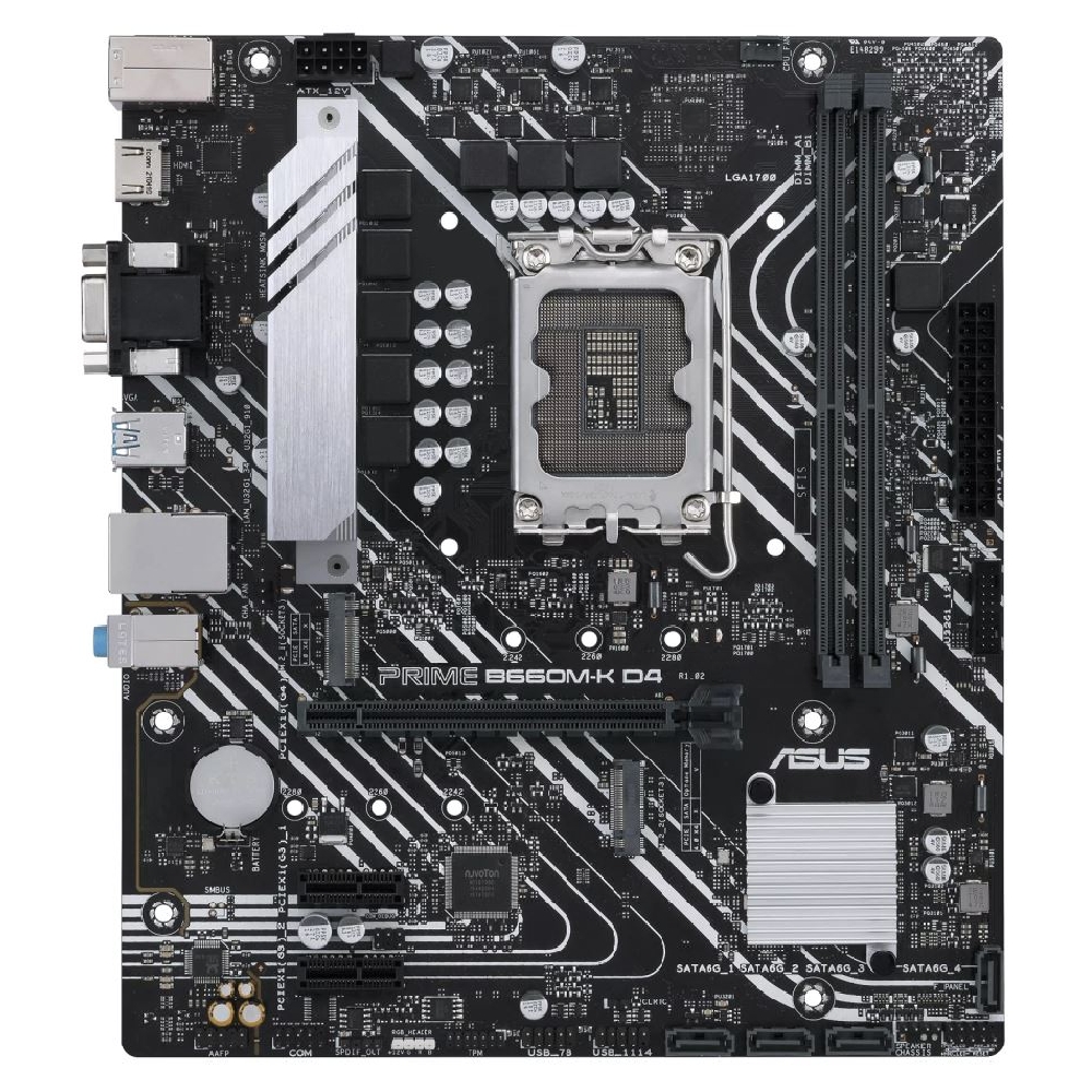 Alaplap B660 LGA1700 2xDDR4 Asus PRIME B660M-K D4 mATX fotó, illusztráció : PRIME-B660M-K-D4-NEW