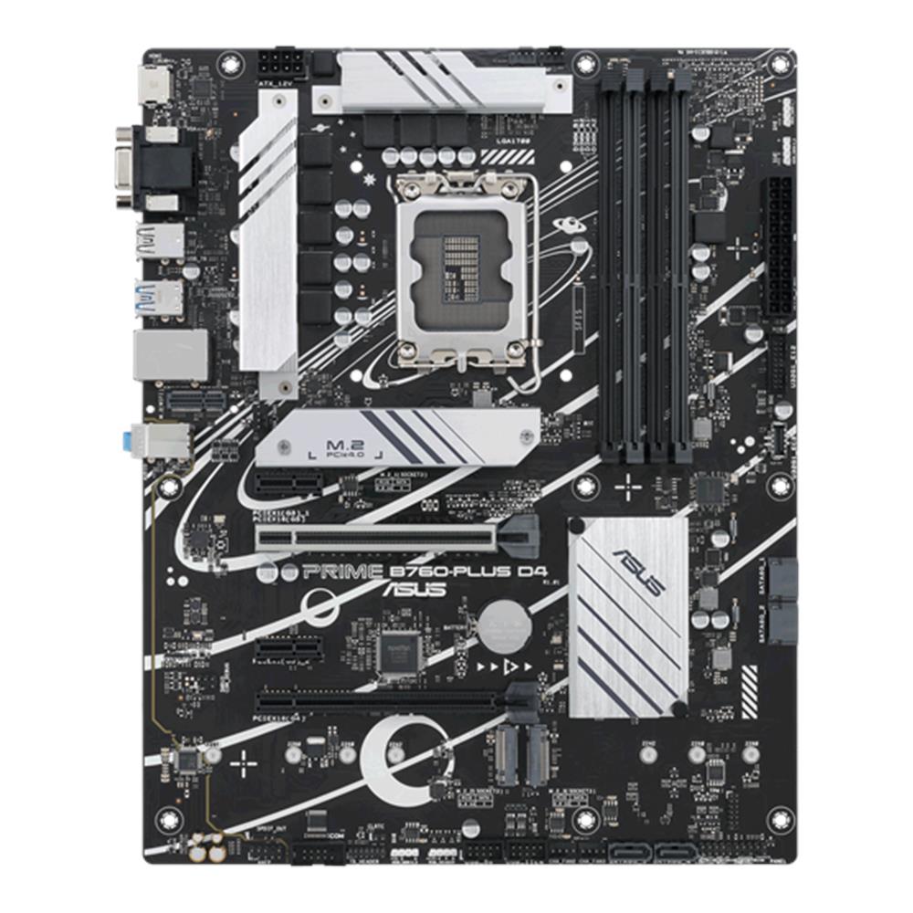 Alaplap B760 LGA1700 4xDDR4 Asus PRIME B760-PLUS D4 ATX fotó, illusztráció : PRIME-B760-PLUS-D4