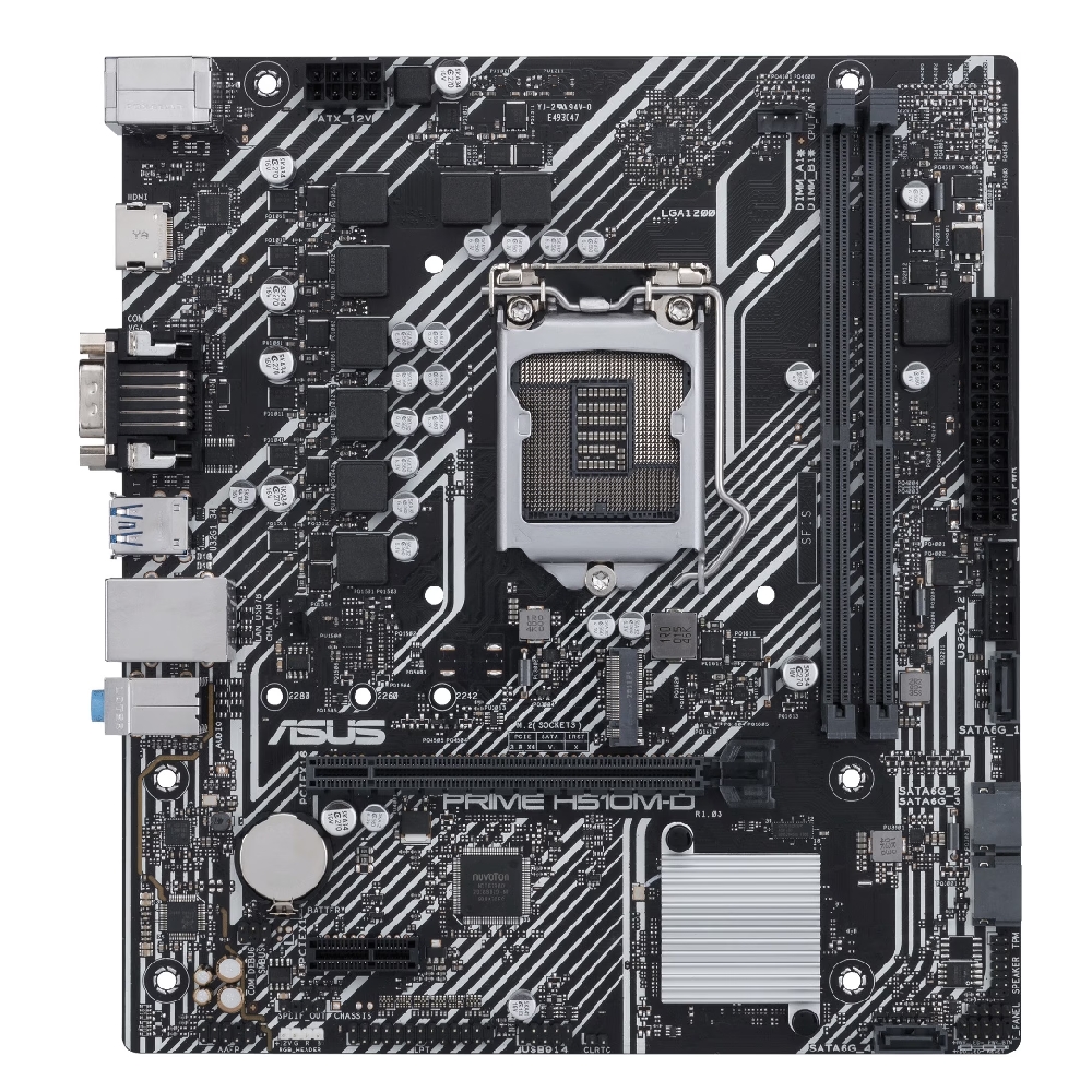 Alaplap H510 LGA1200 2xDDR4 Asus PRIME H510M-D mATX fotó, illusztráció : PRIME-H510M-D
