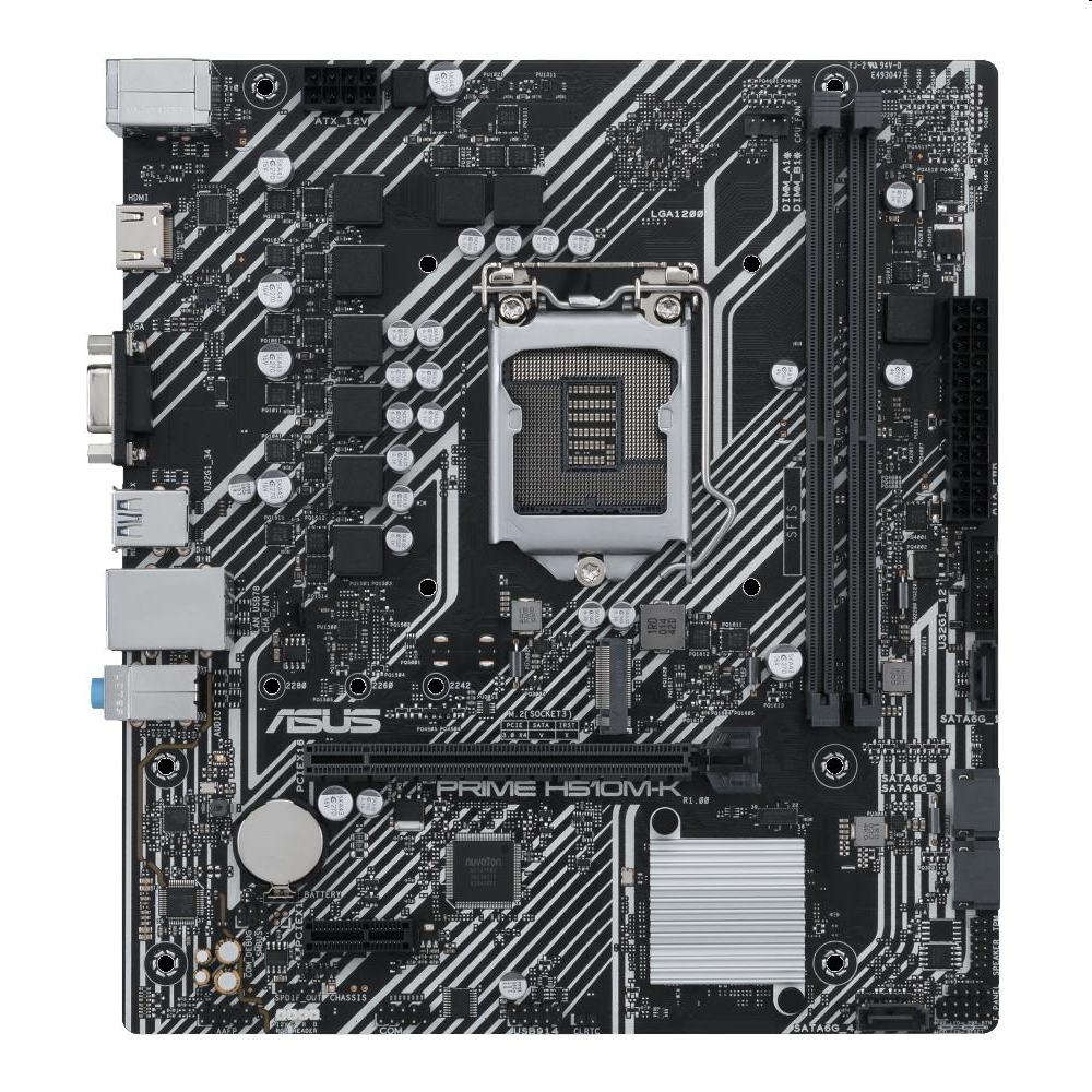 Alaplap H510 LGA1200 2xDDR4 Asus PRIME H510M-K mATX fotó, illusztráció : PRIME-H510M-K