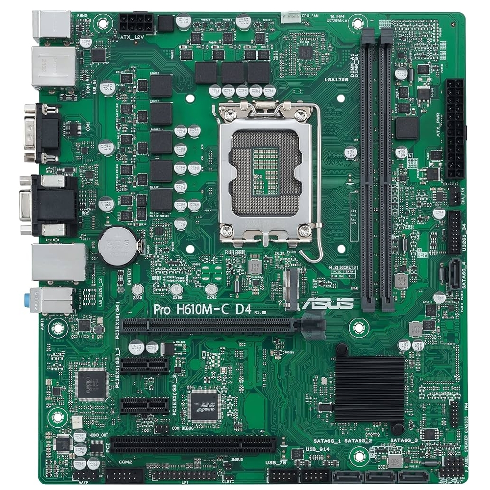 Alaplap H610 LGA1700 2xDDR4 Asus PRO H610M-C D4-CSM mATX fotó, illusztráció : PRO-H610M-C-D4-CSM
