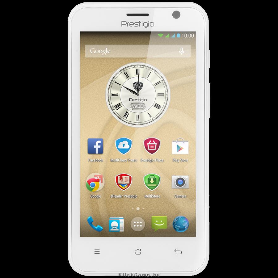 MultiPhone PSP3450 DUO Dual sim,4.5  FWVGA 480x854 IPS, Quad core 1.3Ghz, Andro fotó, illusztráció : PSP3450DUOWHITE