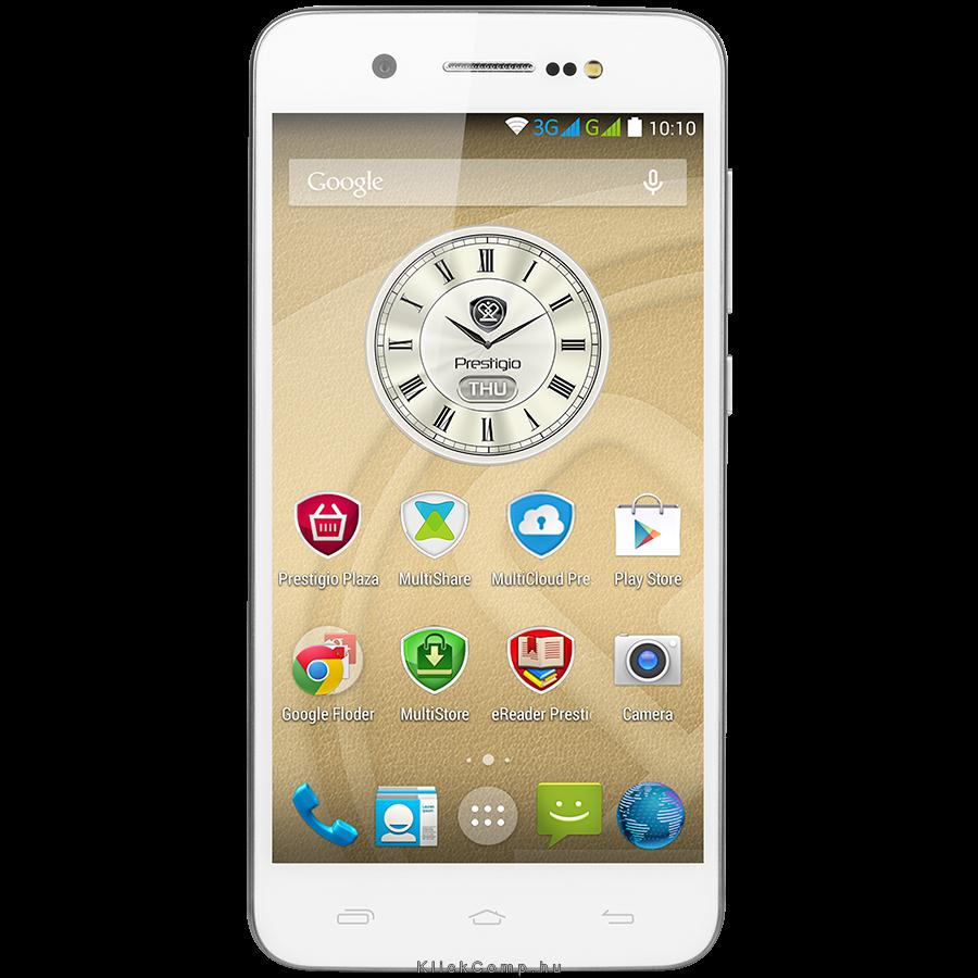 Dual sim mobiltelefon 4.7  IPS HD QC Android 1GB/8GB 13.0MP/5.0MP fehér fotó, illusztráció : PSP5470DUOWHITE