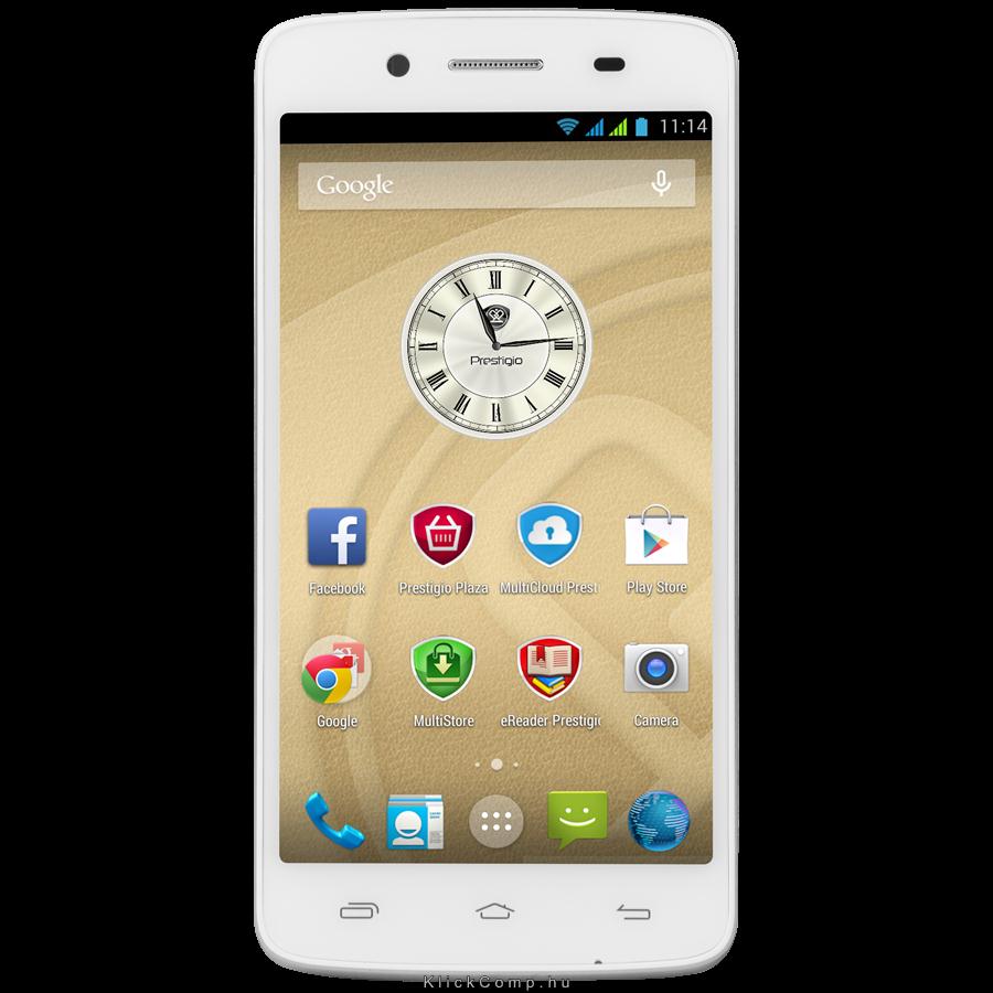 Dual sim mobiltelefon 5  IPS HD QC Android 1GB/8GB 8MP/2MP fehér fotó, illusztráció : PSP5507DUOWHITE