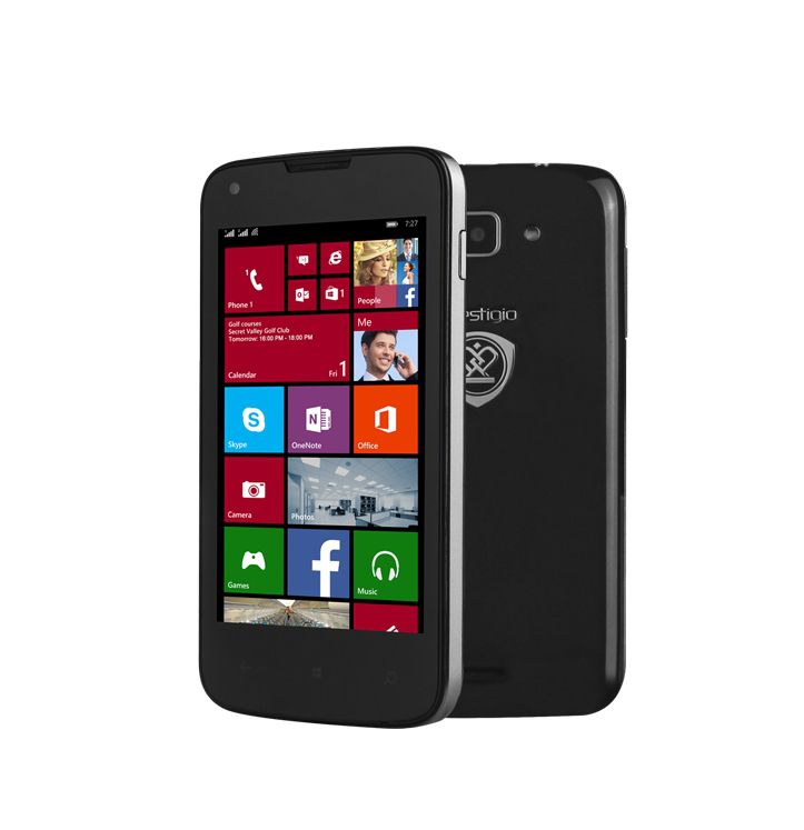 Dual sim mobiltelefon 4  IPS WVGA QC Windows 8.1 512MB/4GB 8.0MP/0.3MP fekete fotó, illusztráció : PSP8400DUOBLACK