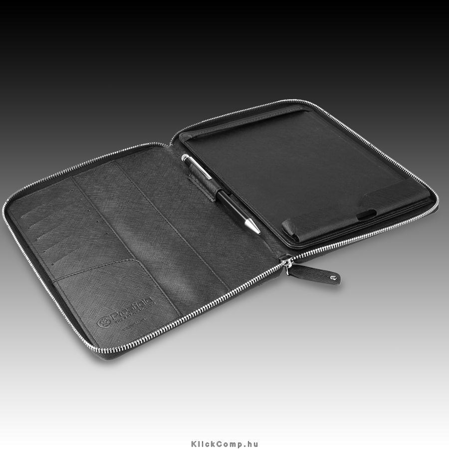 8  univerzális tablet tok, állványként is használható, zipzárral. Fekete. fotó, illusztráció : PTCL0108BK
