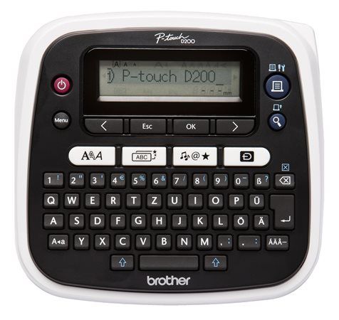 Elektromos feliratozógép, BROTHER  PT D200 fotó, illusztráció : PT-D200BW